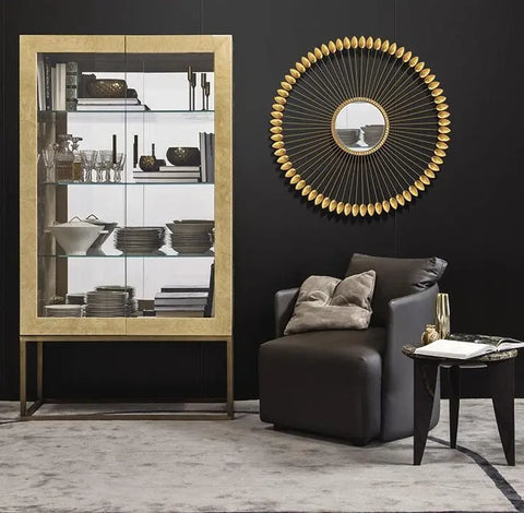 Miroir Rond Doré Soleil Miroir Soleil ®